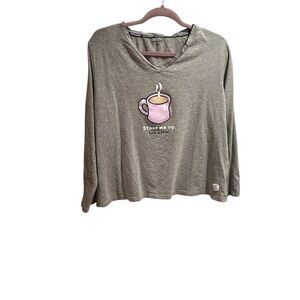 Life Is Good Gray Pajama Top